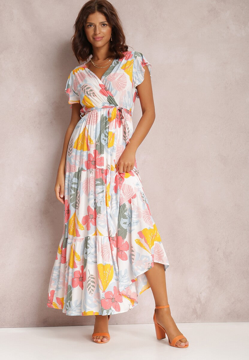 Casual Summer Floral Print Short Sleeves Women Dresses