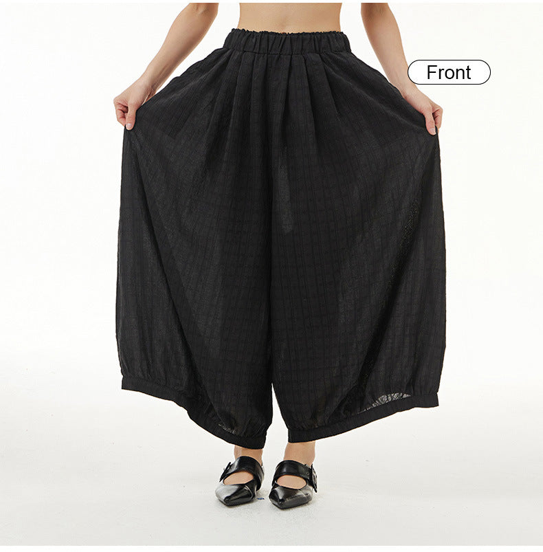 Vintage Designed Plus Sizes Summer Wide Legs Pants