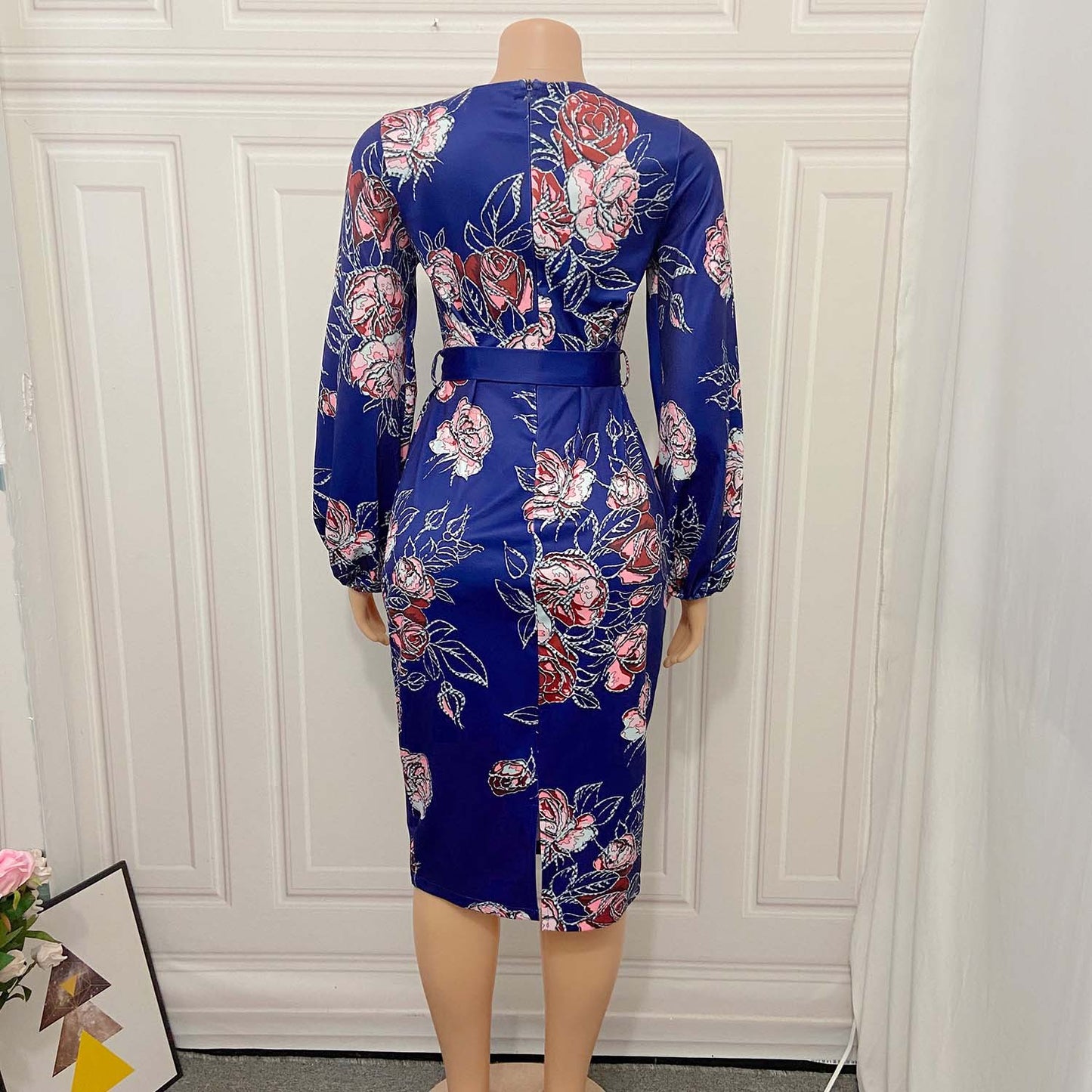 Round Neck Plus Sizes Office Lady Dresses