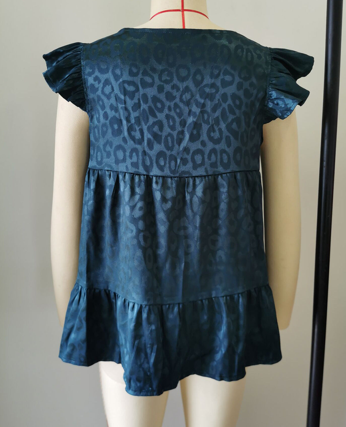 Summer Ruffled Round Neck Women Blouses