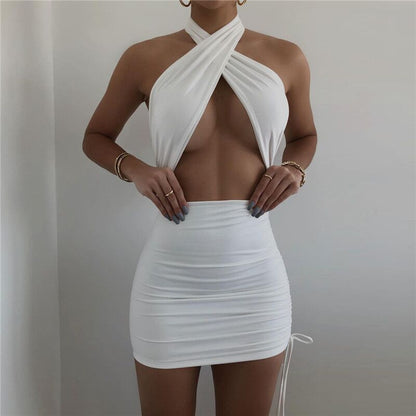 Sexy Halter Backless Summer Bodycon Dresses