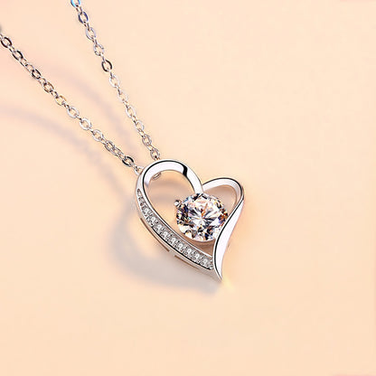 Fall In Love At First Sight Zircon Sterling Sliver Necklace