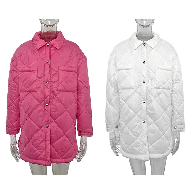 Winter Cotton Colorful Overcoats for Women