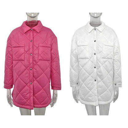 Winter Cotton Colorful Overcoats for Women