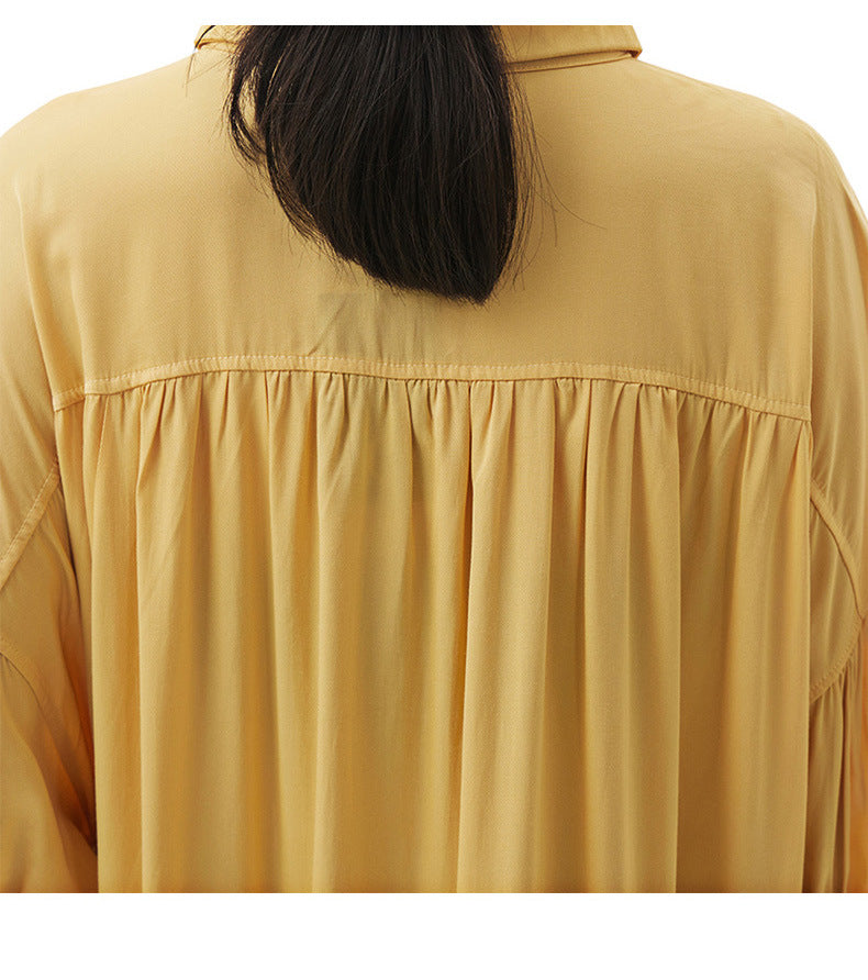 Casual Summer Puff Sleeves Women Shirt Dresses