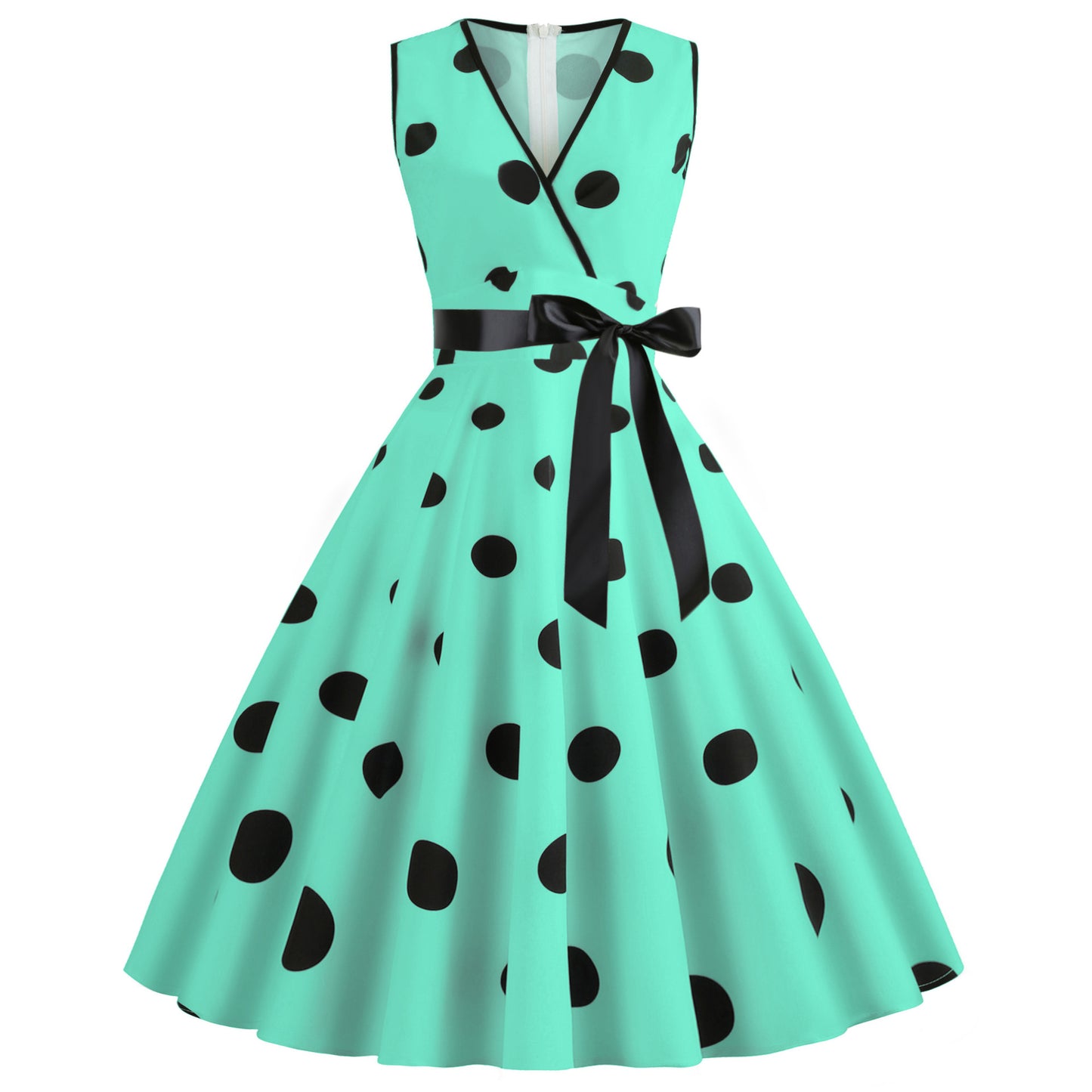 Summer Sleeveless Polka Dot Dresses