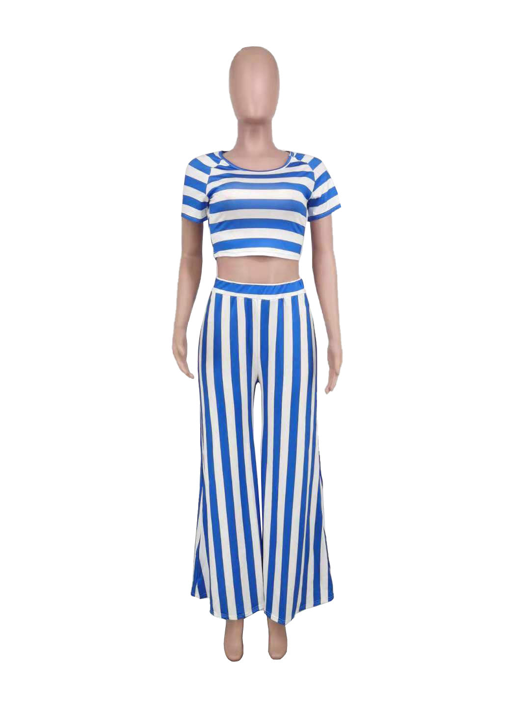 Casual Round Neck Tops and Pants Women Suits