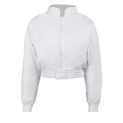 Women Cotton Zipper Short Coats