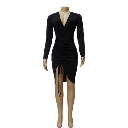 Sexy Drawstring Design Sheath Dresses for Women