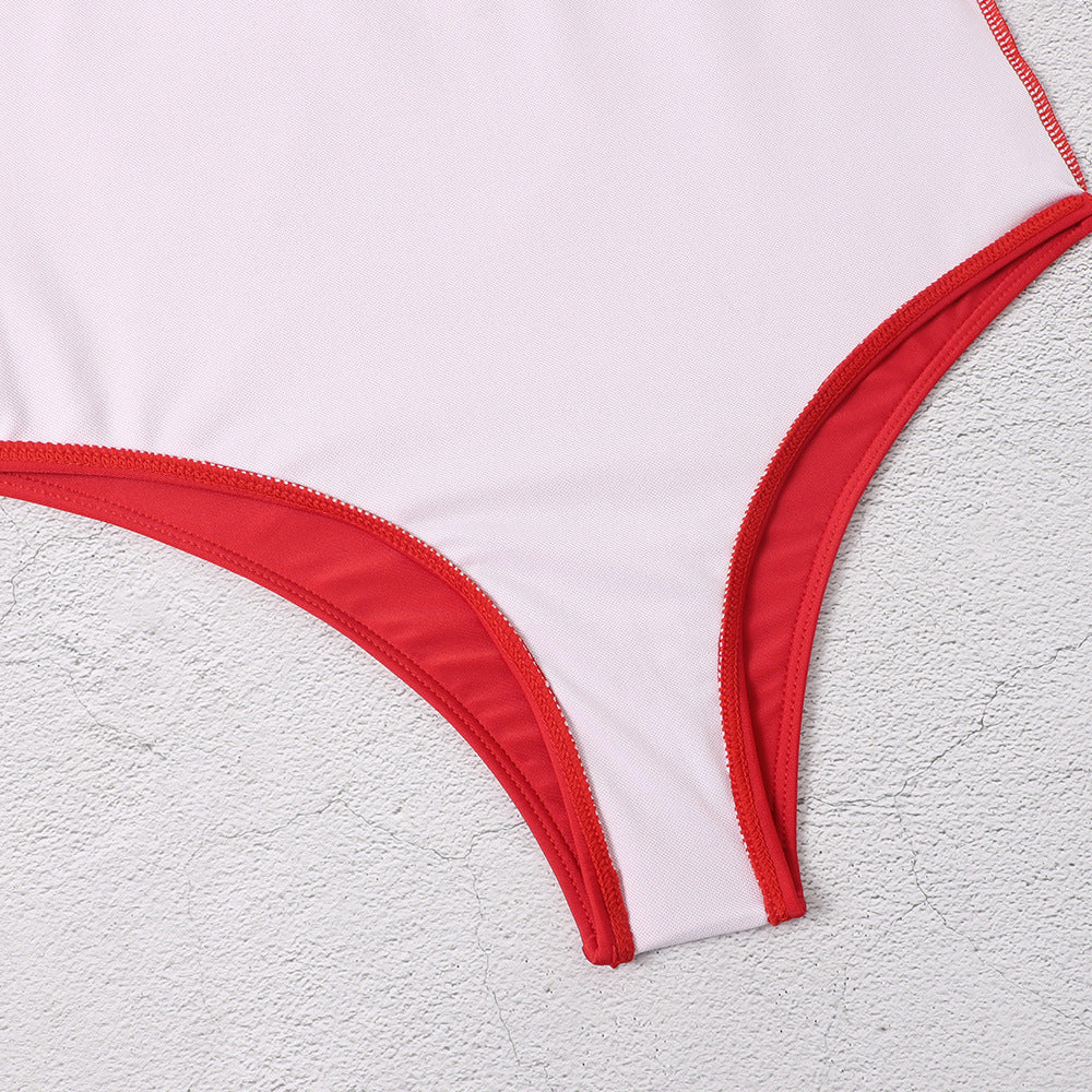 Red Long Sleeves Bikini Wet Suits for Women