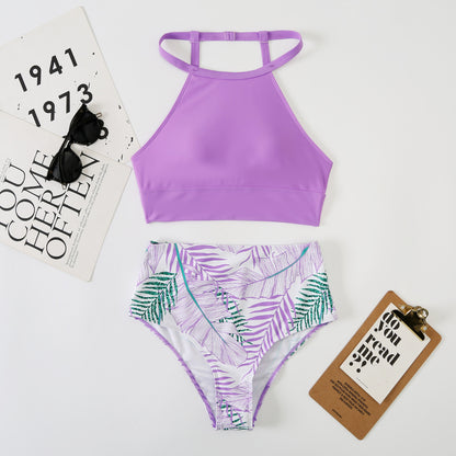 Sexy High Waist Two Pieces Summer Bikini Swimsuits