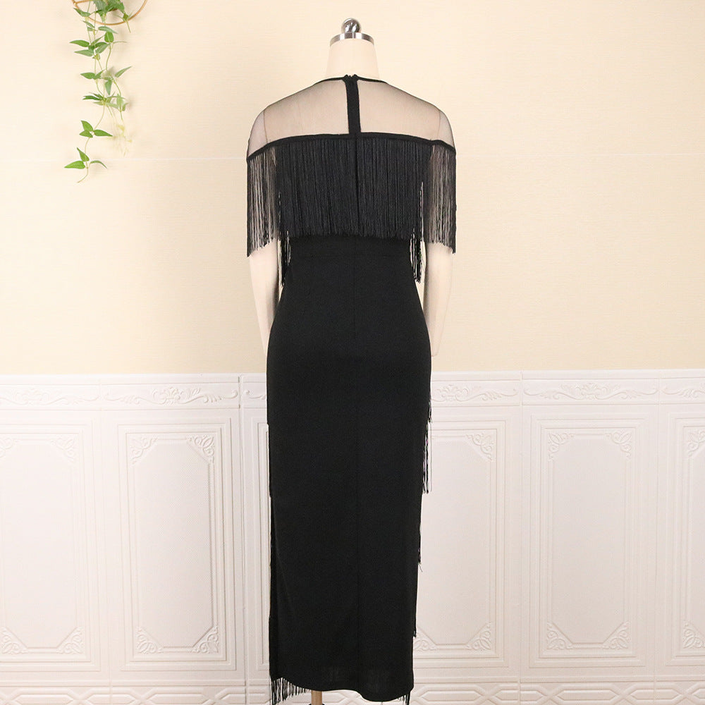 Women Tassels Plus Sizes Party Dresses