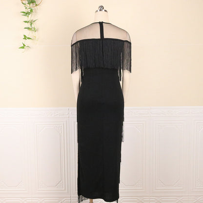 Women Tassels Plus Sizes Party Dresses