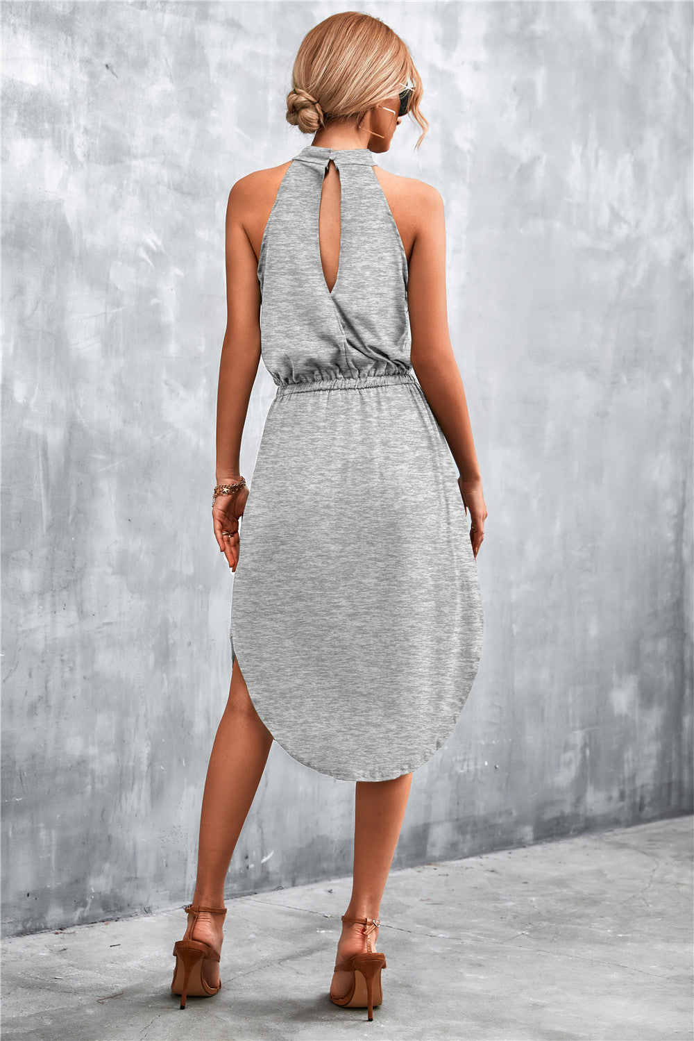 Casual Backless Halter Summer Daily Dresses