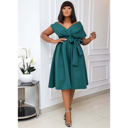 Women Summer Off The Shoulder Party Evening Dresses-STYLEGOING