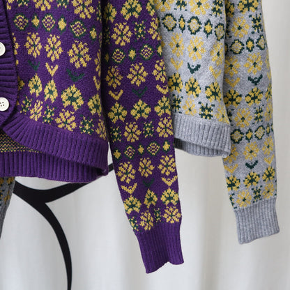 Vintage Designed Knitted Cardigan Sweaters