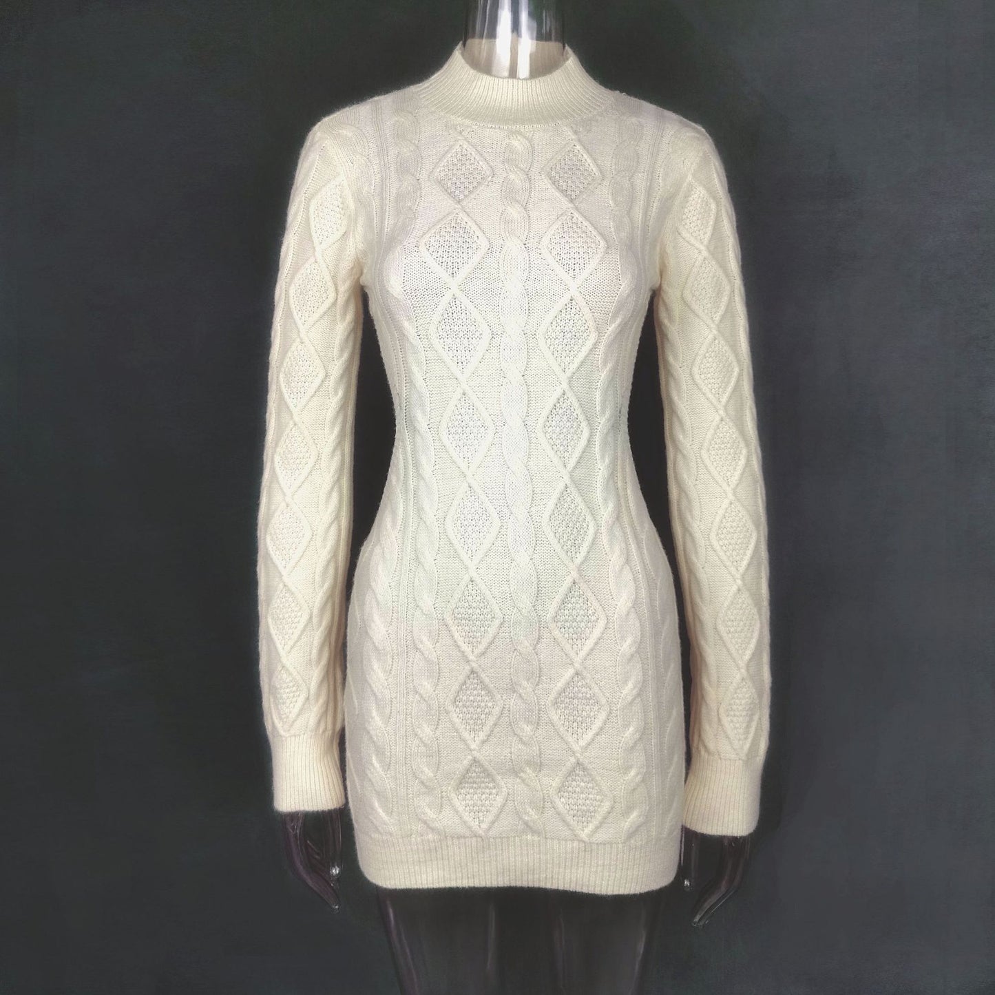 Sexy Backless Knitted Mini Fall Dresses
