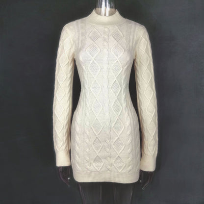 Sexy Backless Knitted Mini Fall Dresses