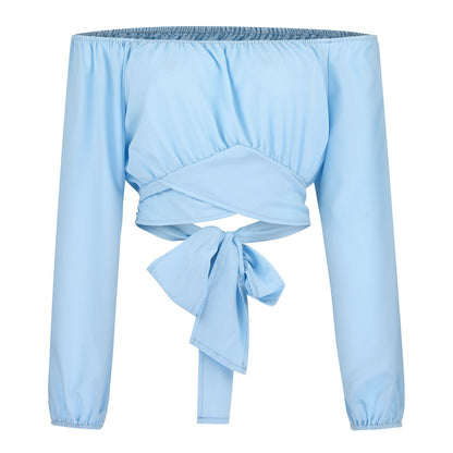 Sexy Off The Shoulder Midriff Baring Summer Short Tops