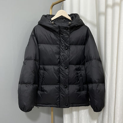 Winter Down Fashion Overcoats with Hats