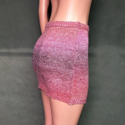 New Women Sheath Rainbow Knitting Skirt-STYLEGOING