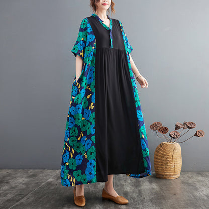 Vintage Short Sleeves Summer Long Cozy Dresses