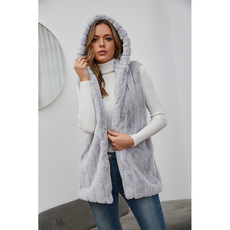 Fashion Artificial Fur Winter Sleeveless Vest