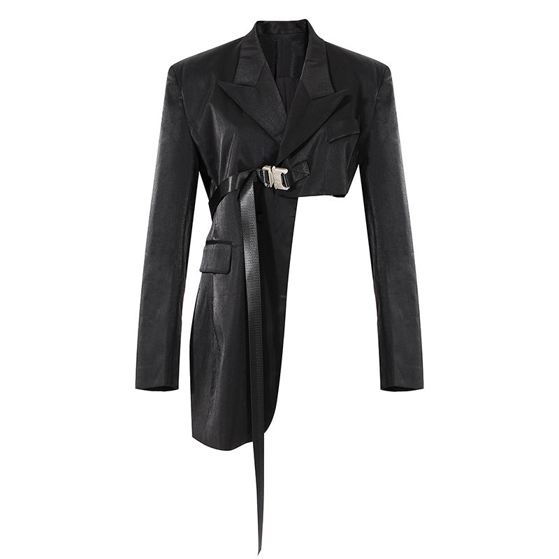 Irregular Designed Black Blazers for Women