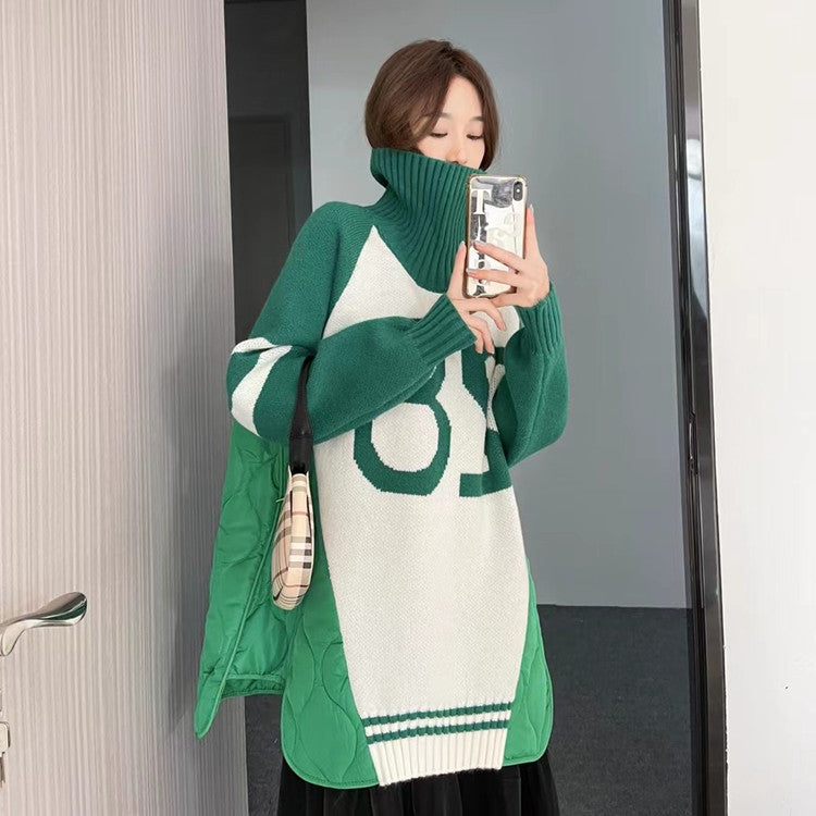 Casual Turtleneck Knitting Pullover Sweaters for Women