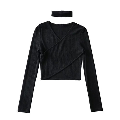 Sexy Designed Knitting Tops and High Waist Trumpet Pants