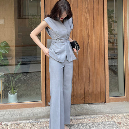 Elegant Office Lady Summer Two Pieces Suits