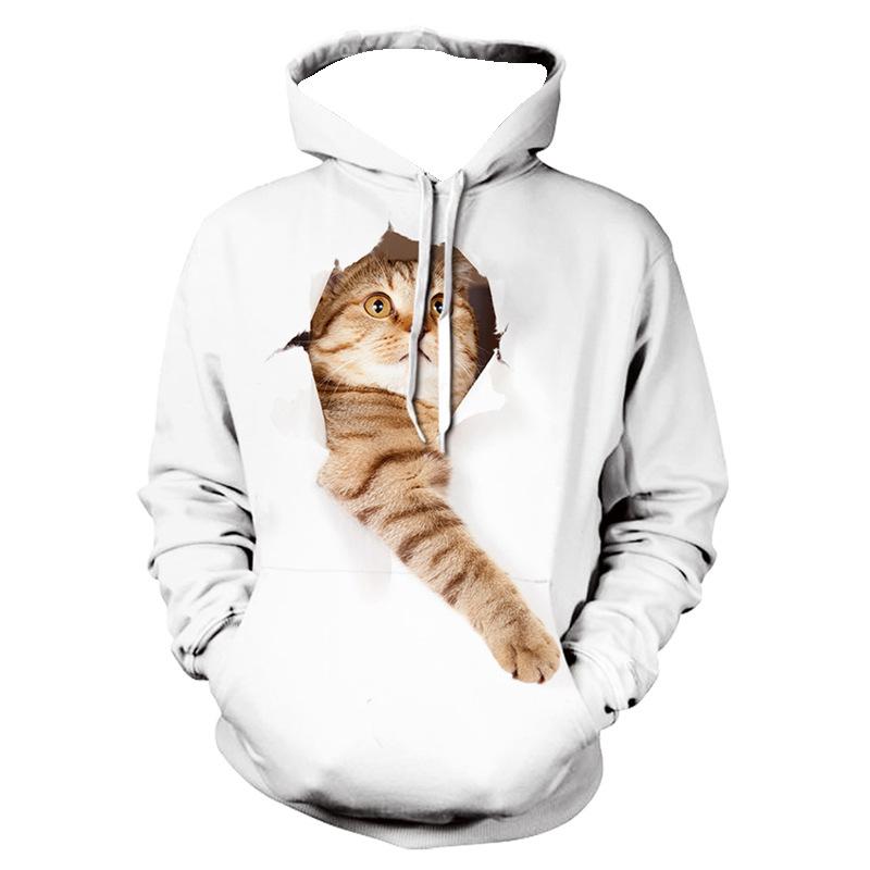 Casual Round Neck 3D Print Hoodies for Lovers-STYLEGOING