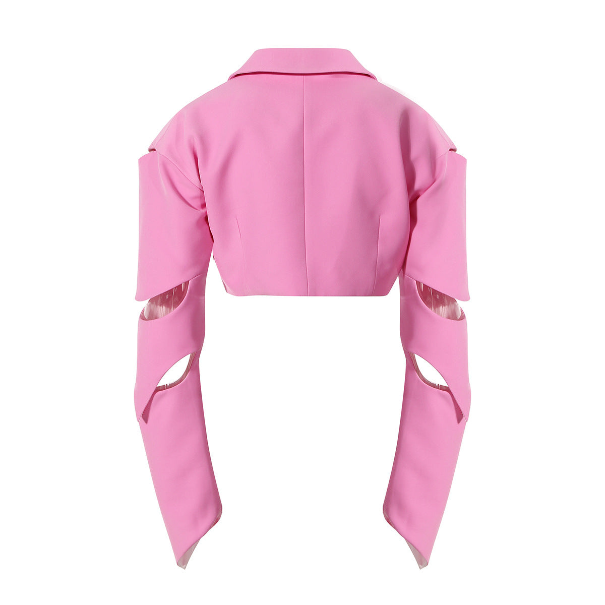 Designed Irregular Hollow Out Long Sleeves Short Blazers