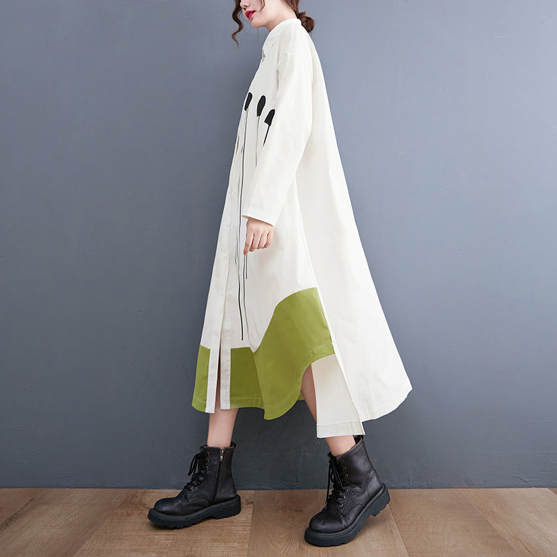 Elegant Long Sleeves Shirt Dresses for Women