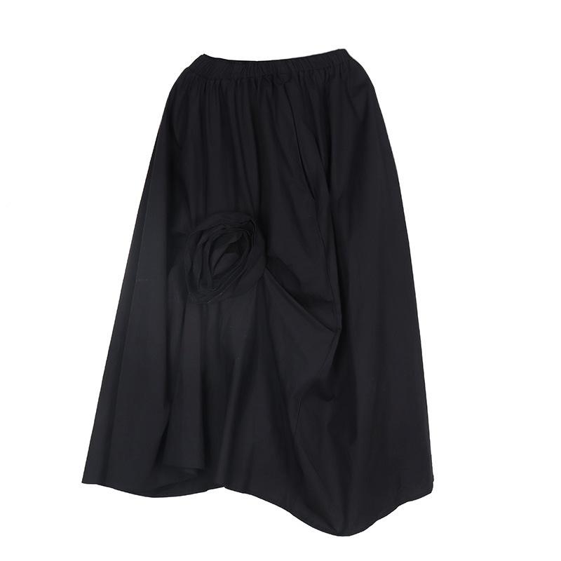 Casual 3D Flower Decoration Women Skirts