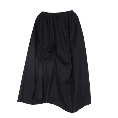 Casual 3D Flower Decoration Women Skirts