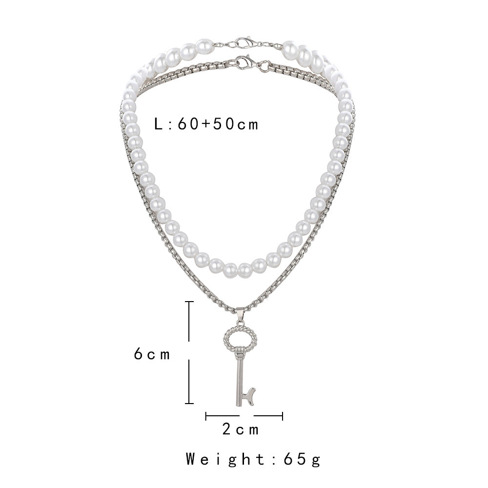 Fashion Hip Top Style Pearl Necklace for Men