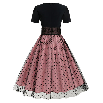 Vintage Short Sleeves Women Midi Dresses