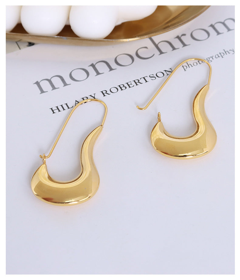 Fashion Women Titanium Steel Geometry Earrings for Women