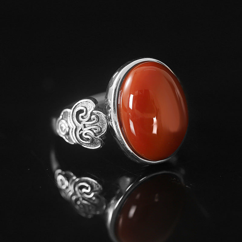Vintage Lock Design Layin Craftmanship Silver Rings for Women