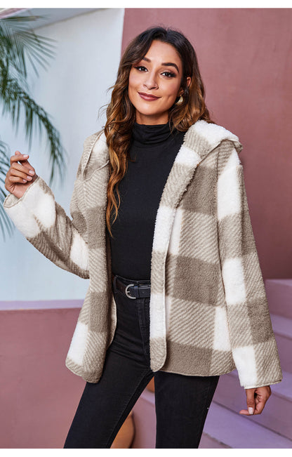 Casual Velvet Hoodies Coats for Women