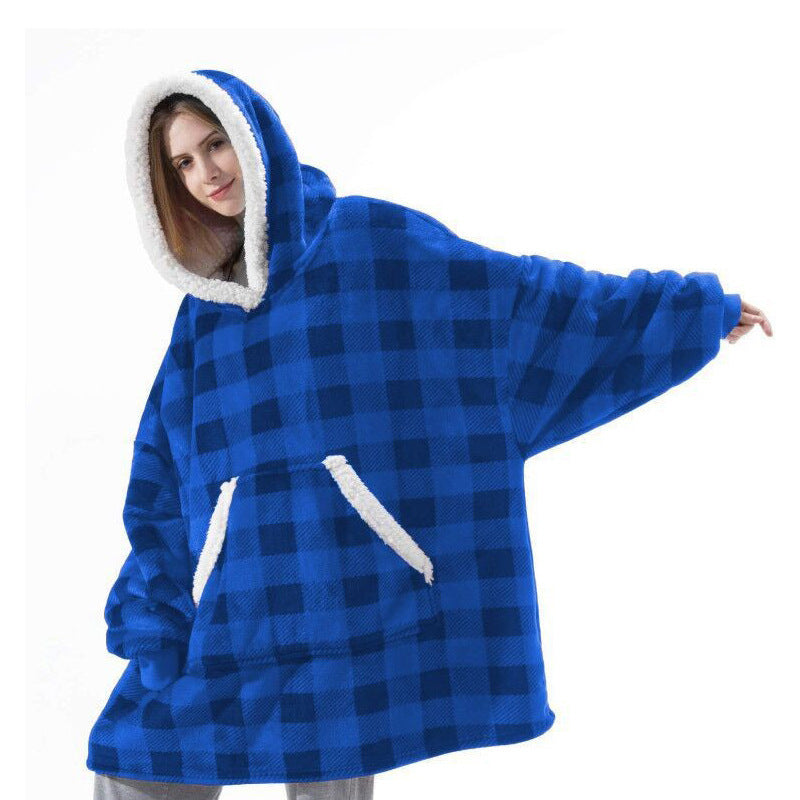 Wearable Fleece Hoodies Sleepwear for Watching TV