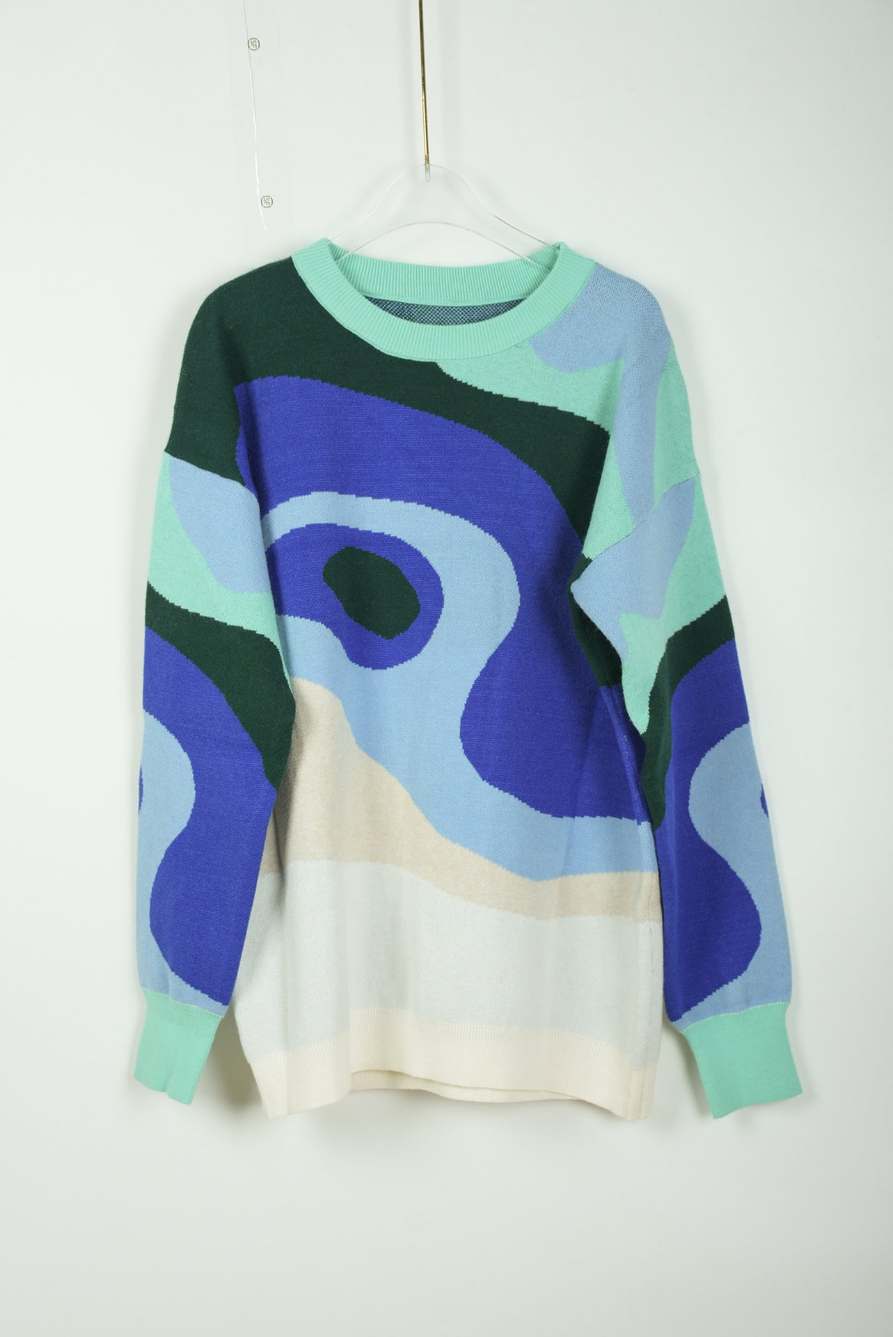 Women Round Neck Knitting Pullover Sweaters