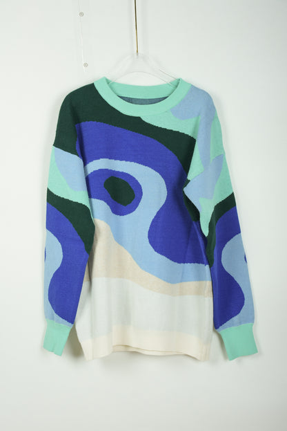 Women Round Neck Knitting Pullover Sweaters