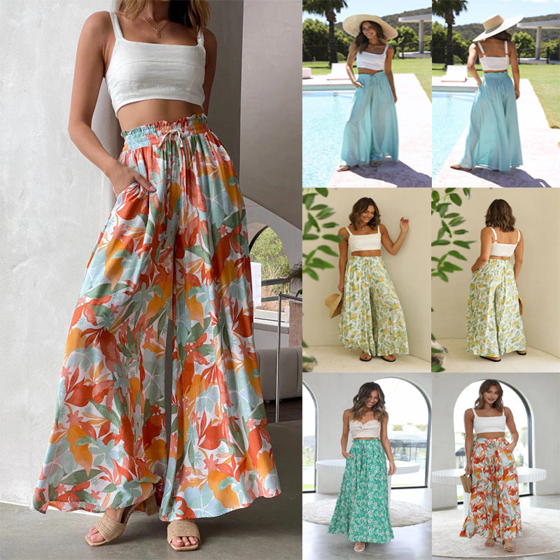 Casual Summer Wide Legs Long Pants for Women