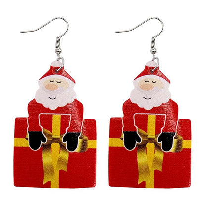 Christmas Style Water-drop Snowflake Earring 2 Sets