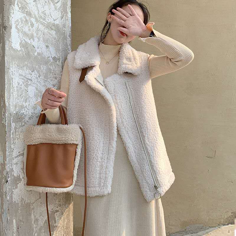 Women Faux Fur Warm Vest for Winter