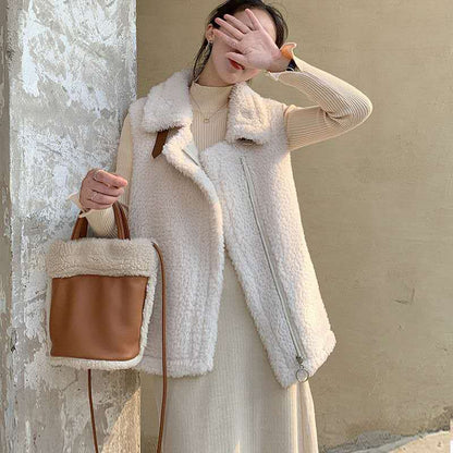 Women Faux Fur Warm Vest for Winter