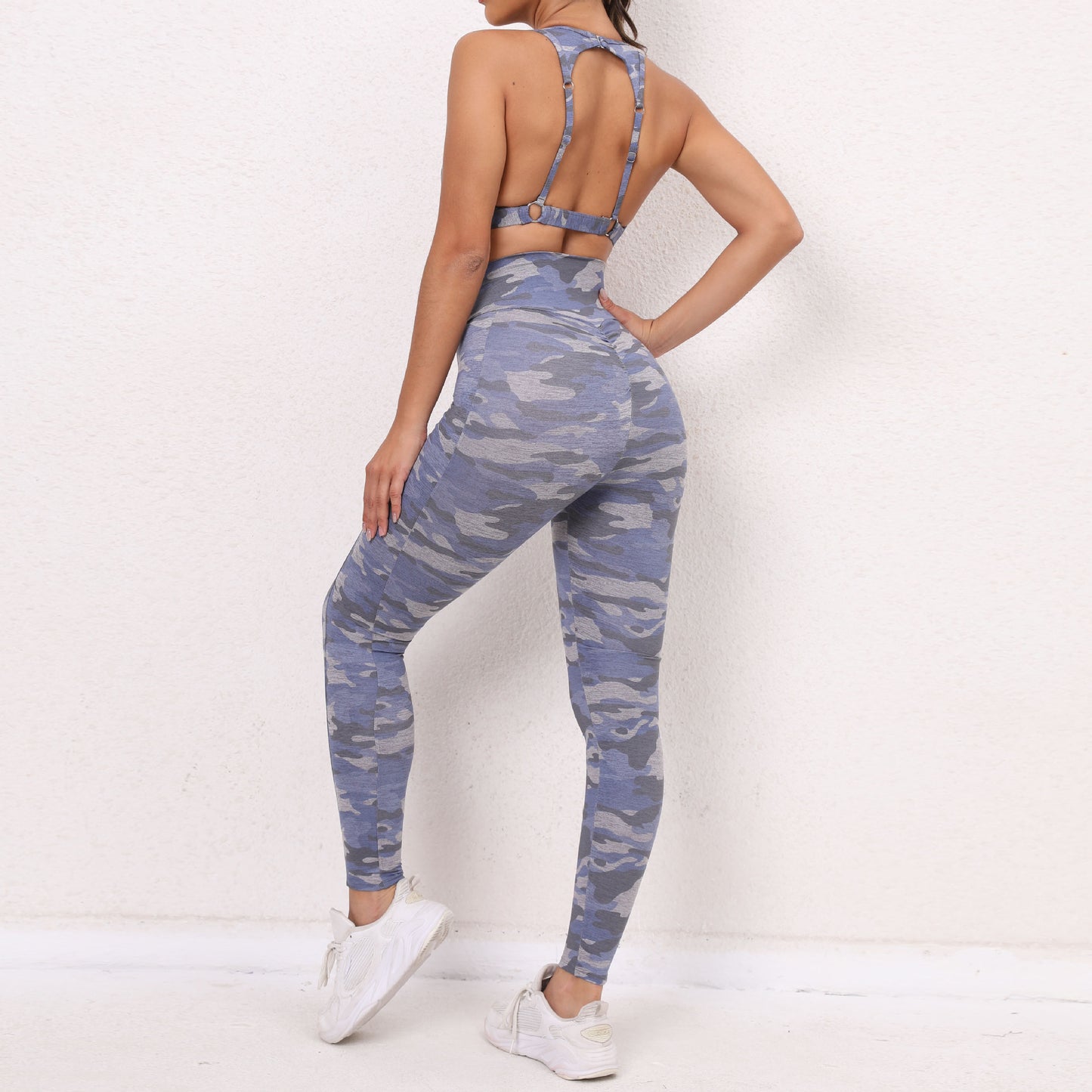 Sexy Crossed Backless Two Pieces Sport Suits