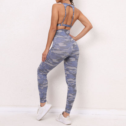 Sexy Crossed Backless Two Pieces Sport Suits